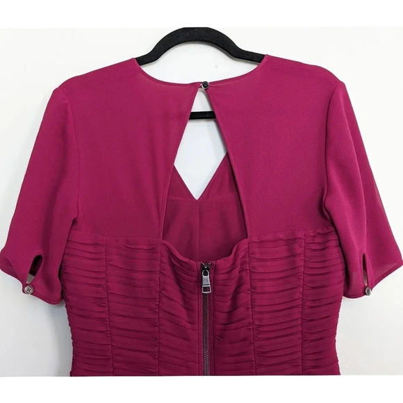 Burberry London Pleated V-neck Dress. - Picture 6 of 10